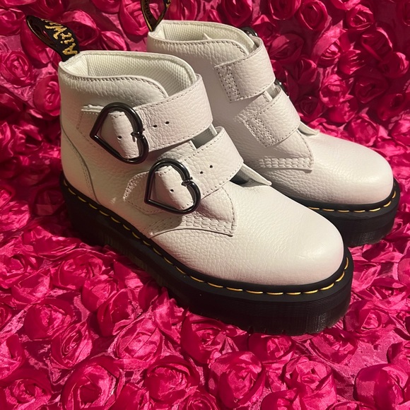 DEVON HEART LEATHER PLATFORM BOOTS - Picture 4 of 11